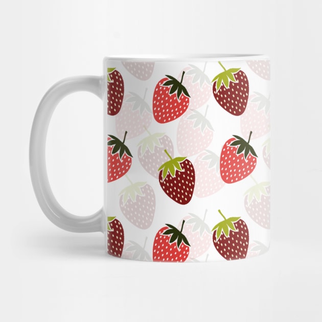 Strawberries pattern by Mysticalart